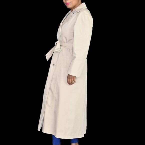 Vintage Orvis Trench Coat Khaki Tan All Weather Removable Liner Belted Size 6 - Picture 13 of 16